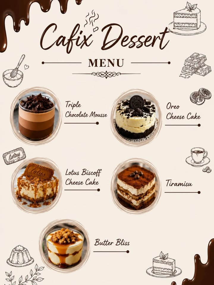 Dessert Menu