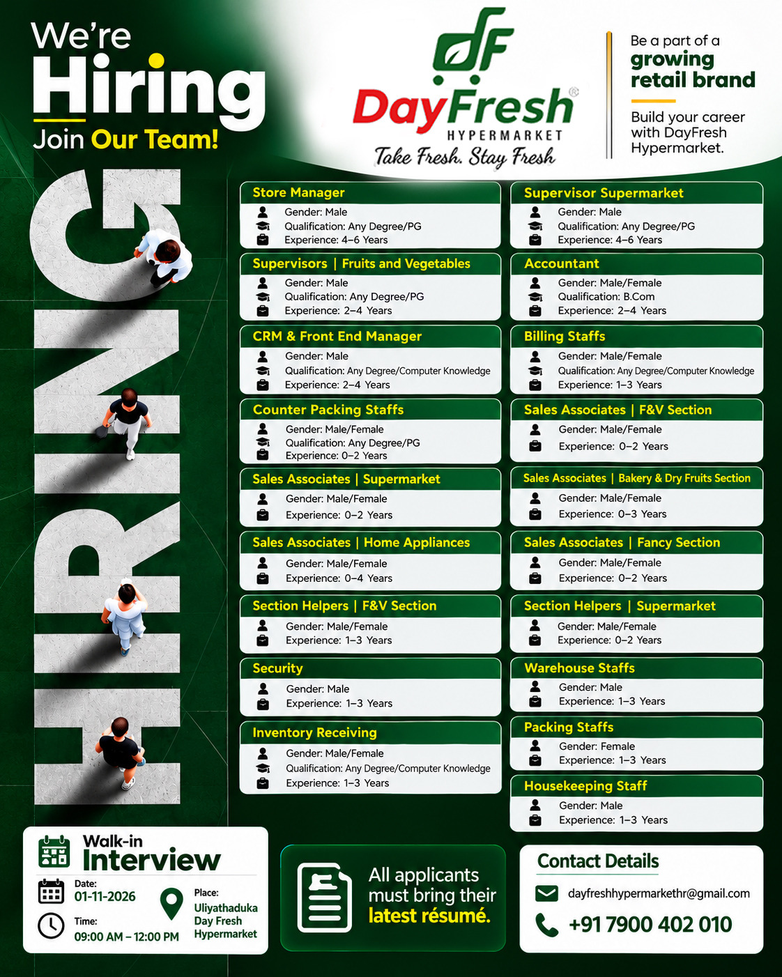 Hiring @dayfresh